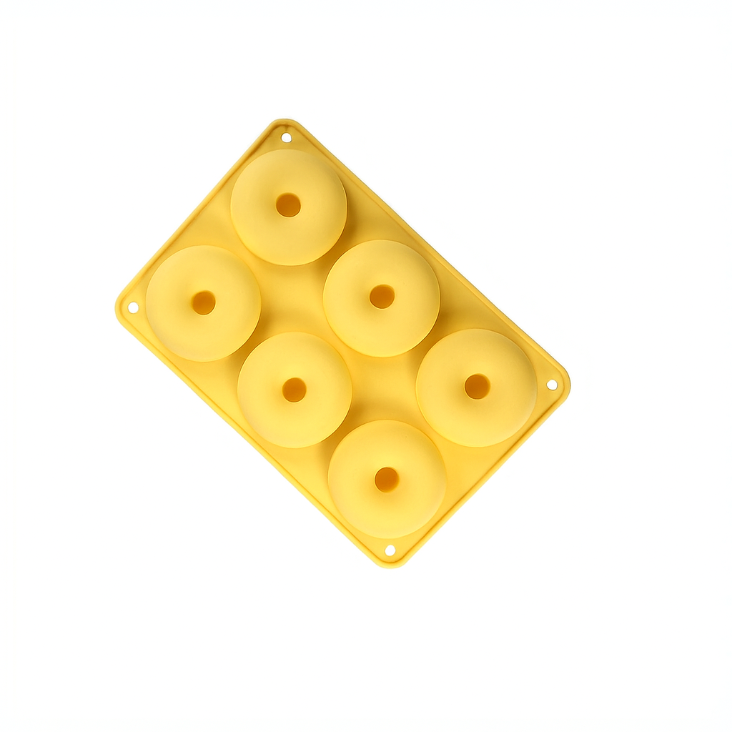 Silicone mini donut mold - 6 hole baking tray