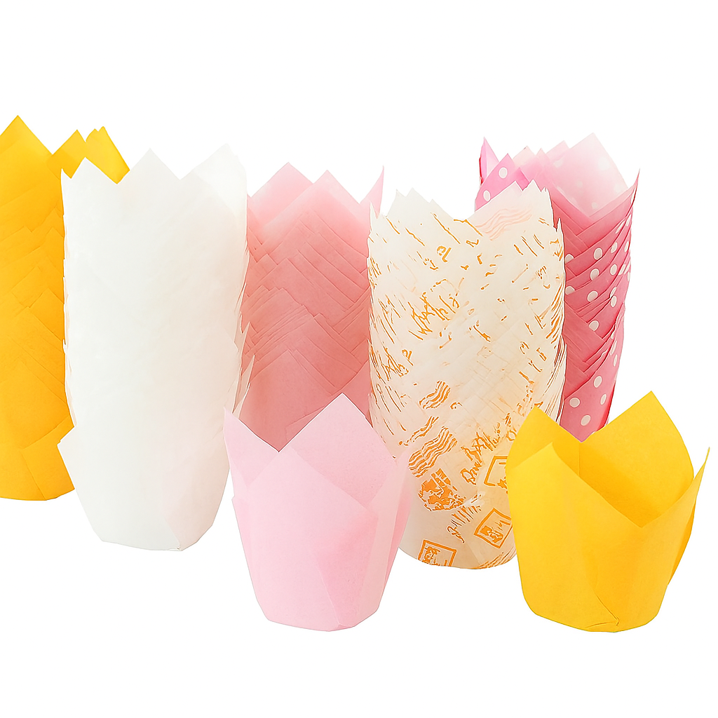Newspaper style cupcake liners - 50 pcs