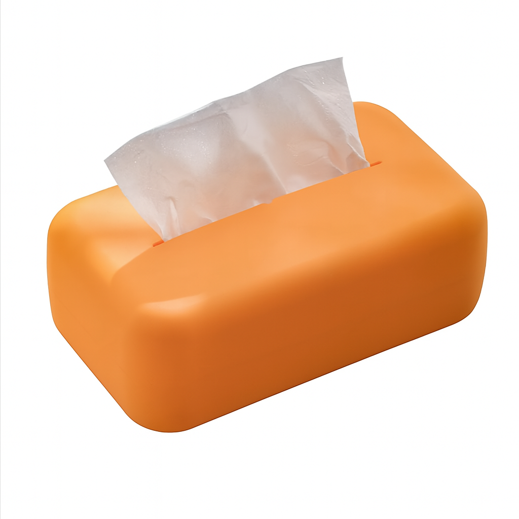Reusable silicone tissue box