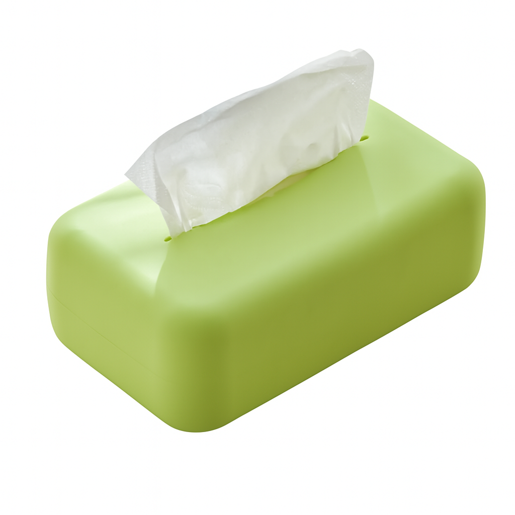 Reusable silicone tissue box