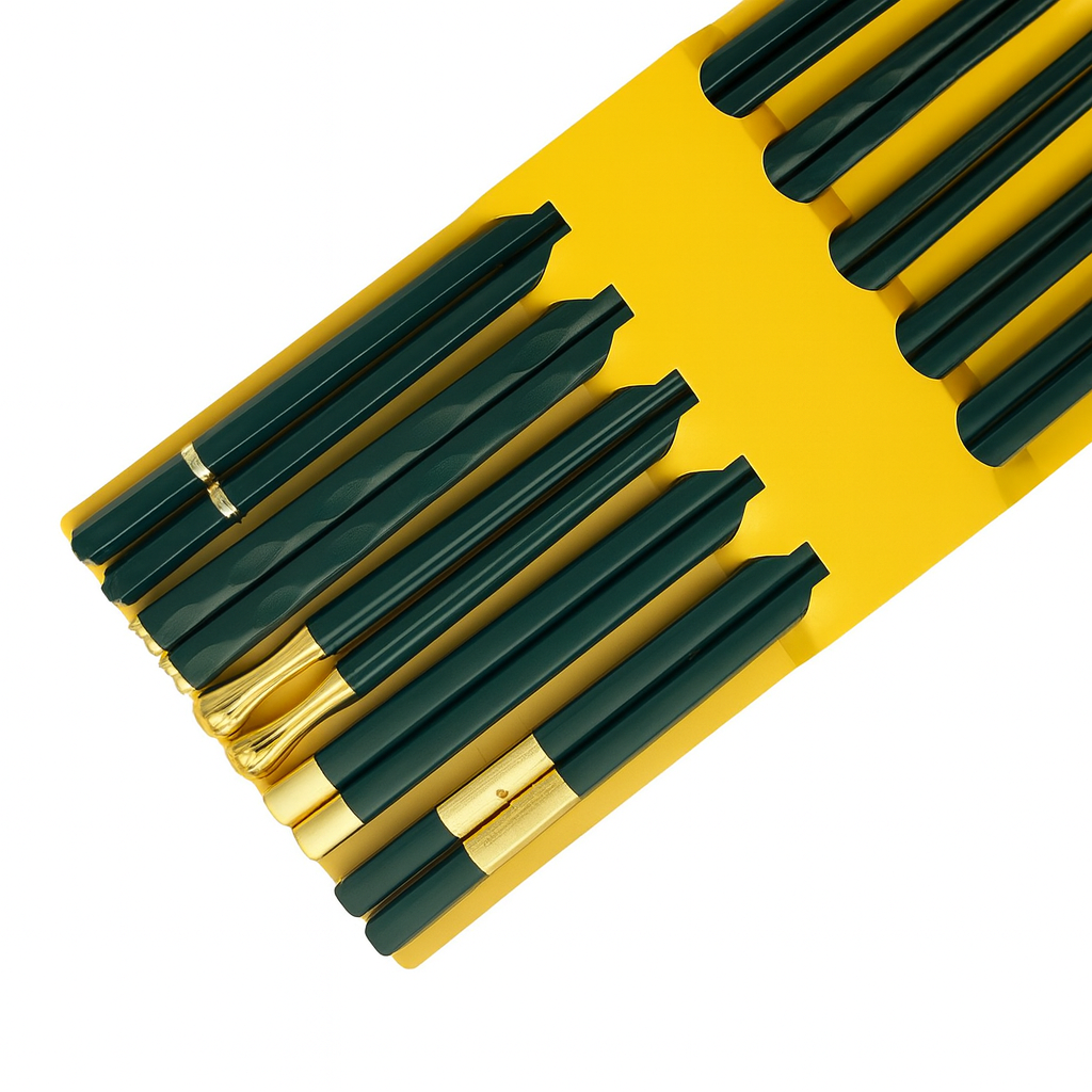 Black alloy chopsticks set