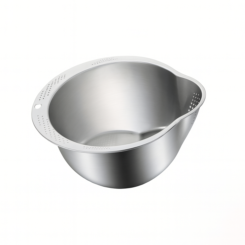 Stainless steel rice washer bowl