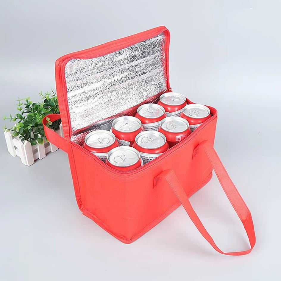Portable insulated lunch cooler bag – Folding thermal tote