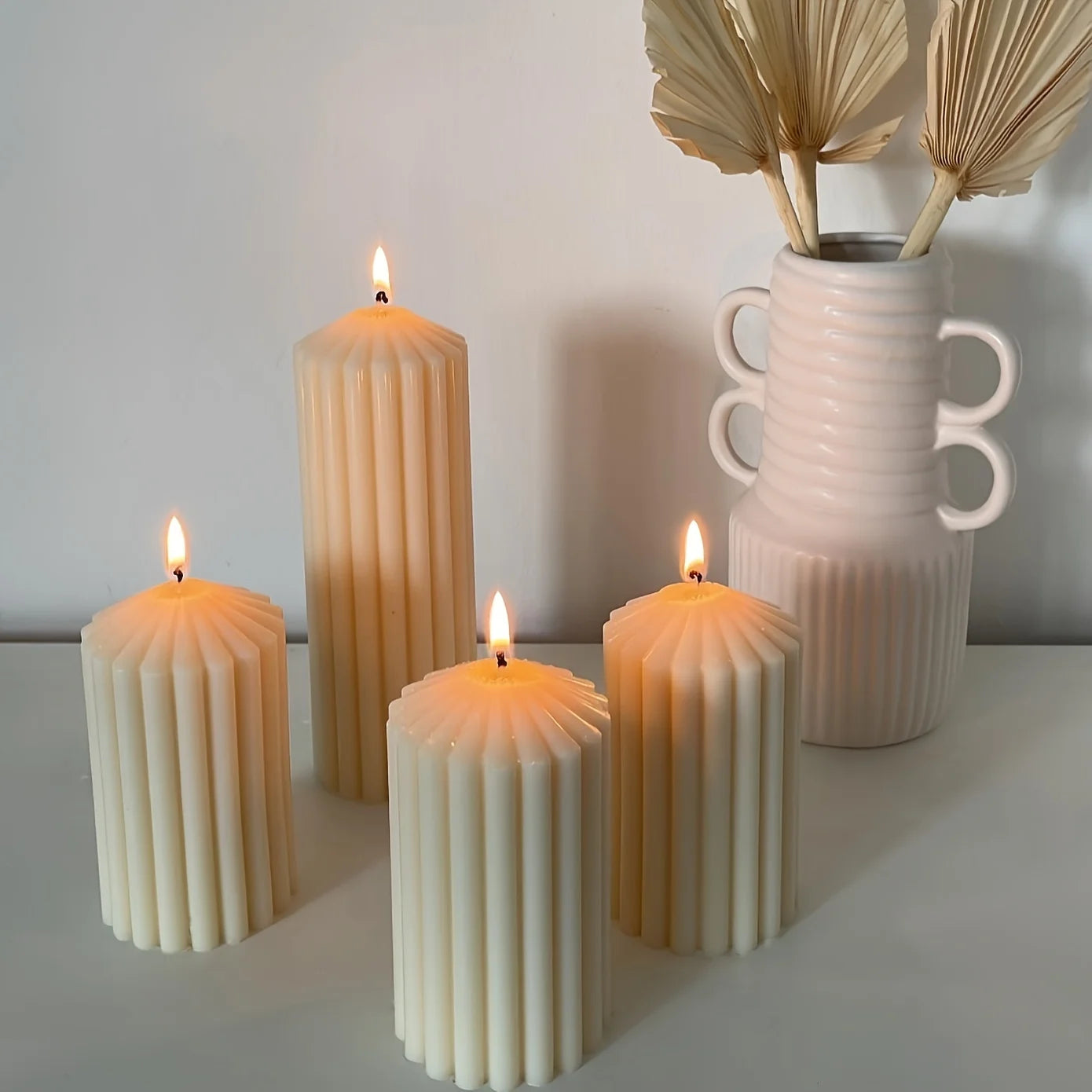 Silicone pillar candle mold