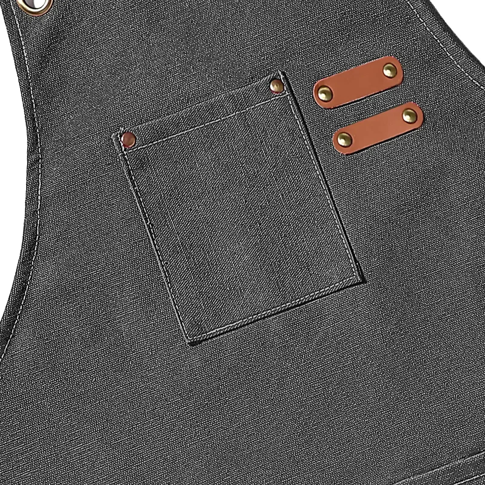 Canvas cross-back apron – unisex kitchen, grill & painting apron with large pockets