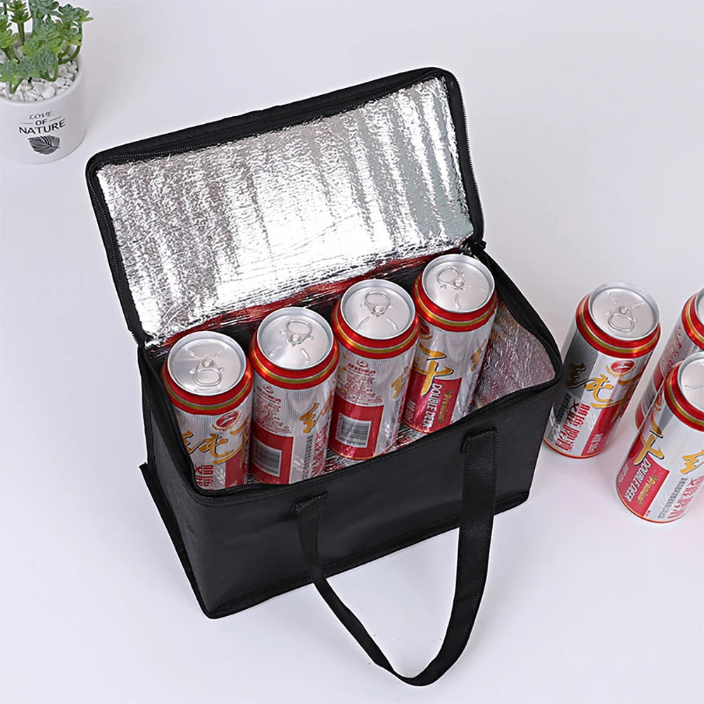 Portable insulated lunch cooler bag – Folding thermal tote