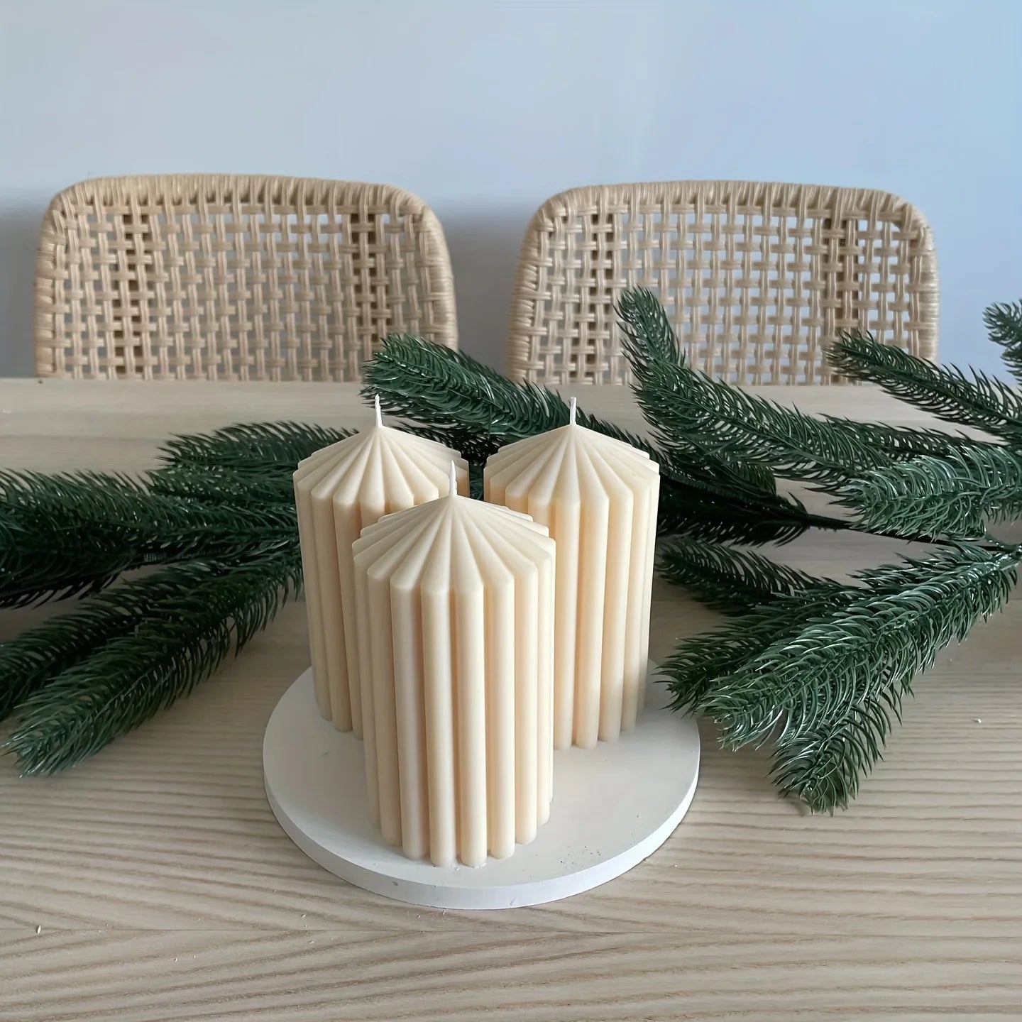 Silicone pillar candle mold