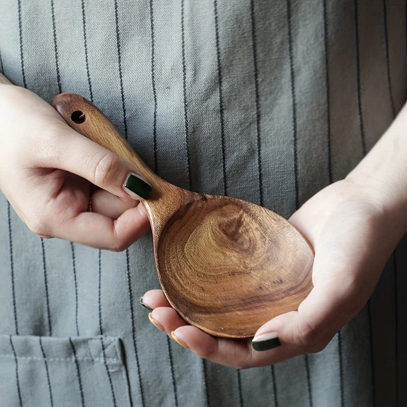 Wooden rice spoon