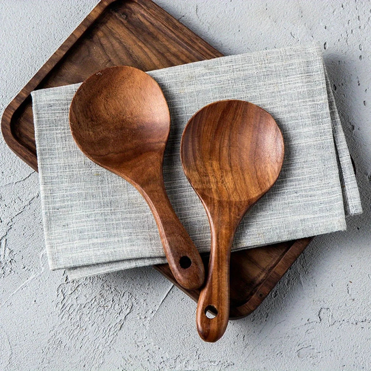 Wooden rice spoon