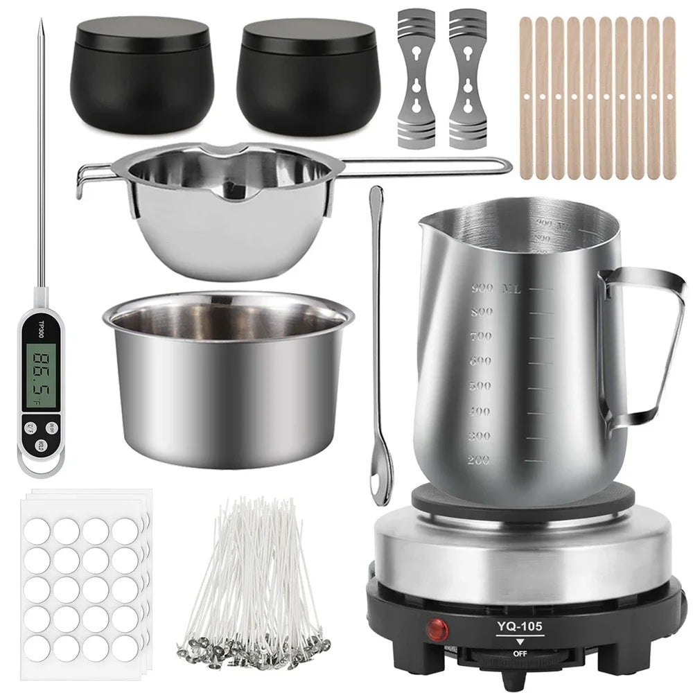 DIY candle making kit with hot plate – Complete set