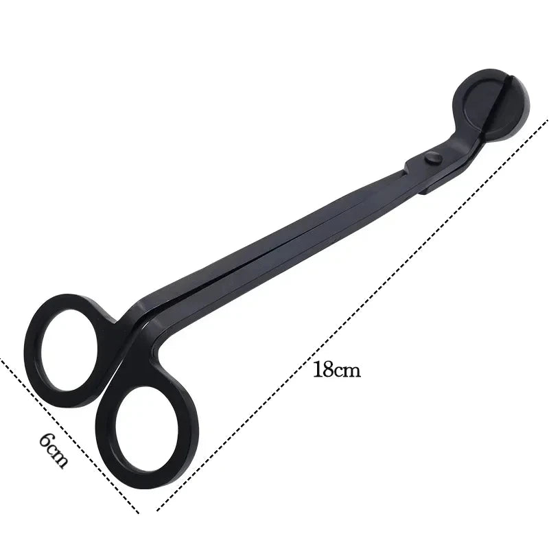 Black metal candle extinguisher – Wick trimmer & care tool