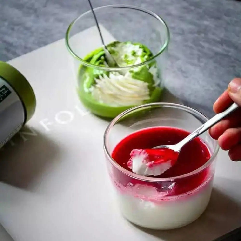 Transparent round glass candle jar