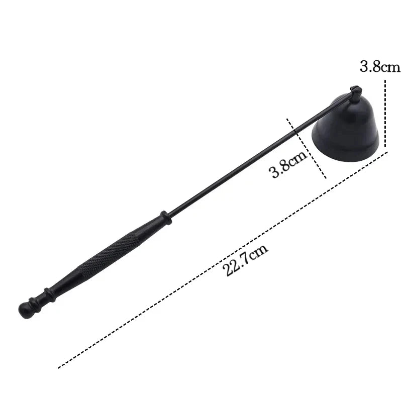 Black metal candle extinguisher – Wick trimmer & care tool