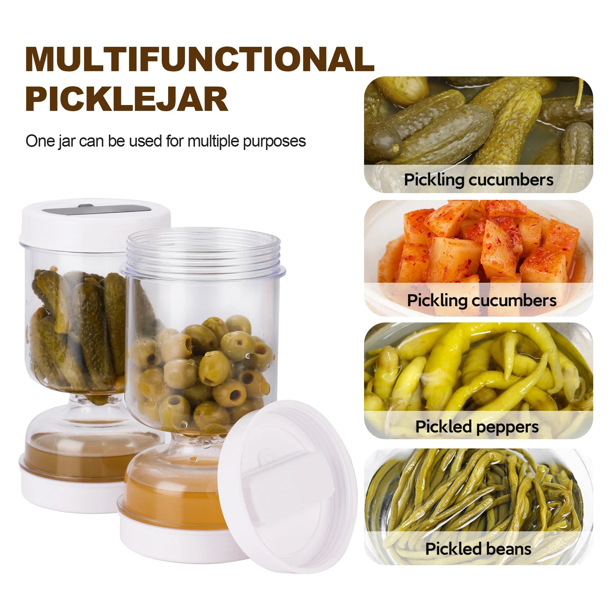 Olive & pickle strainer jar
