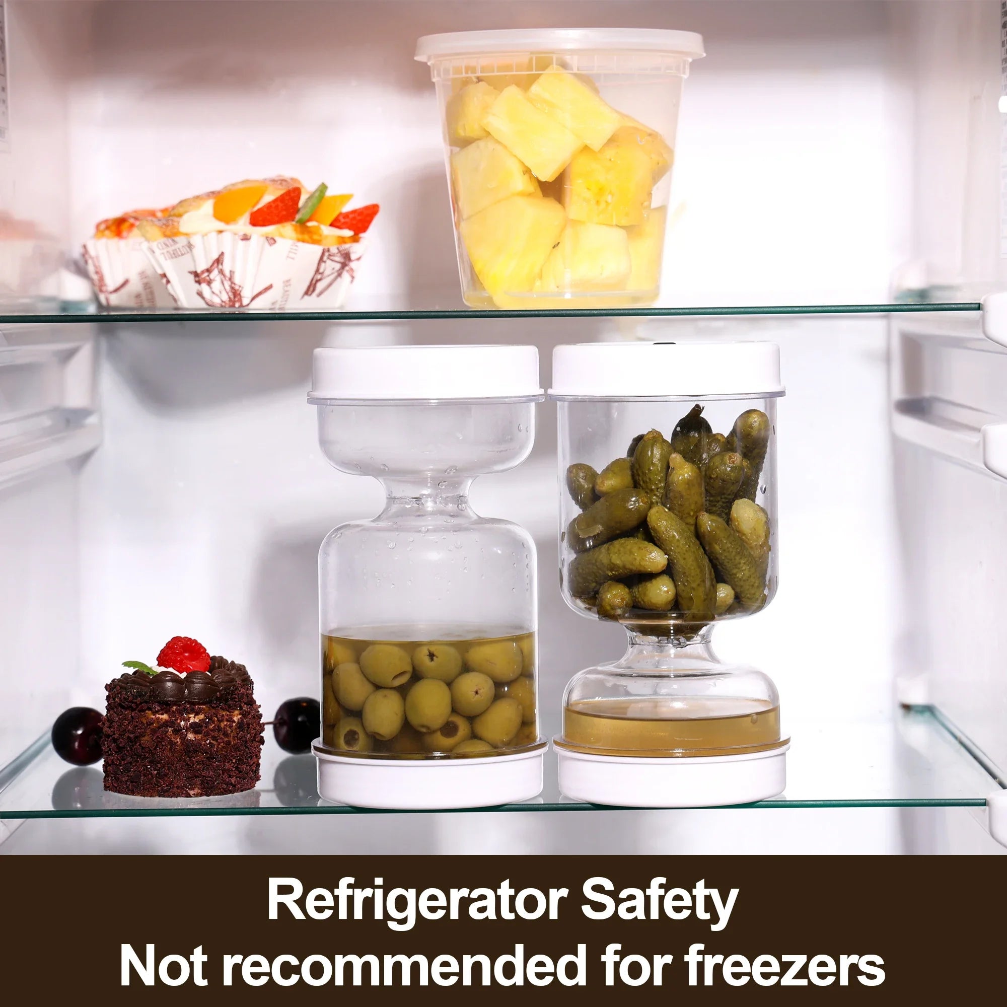 Olive & pickle strainer jar