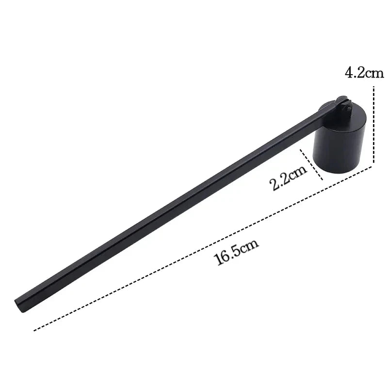 Black metal candle extinguisher – Wick trimmer & care tool