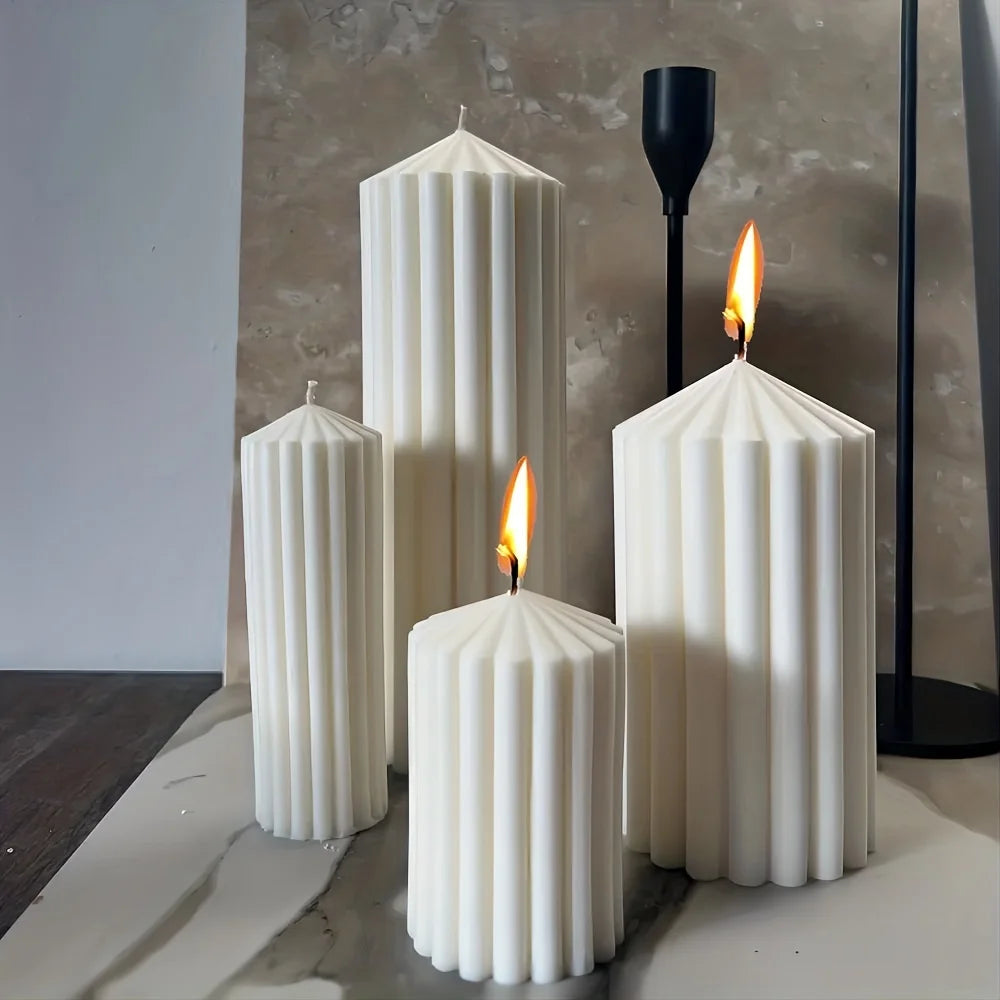 Silicone pillar candle mold