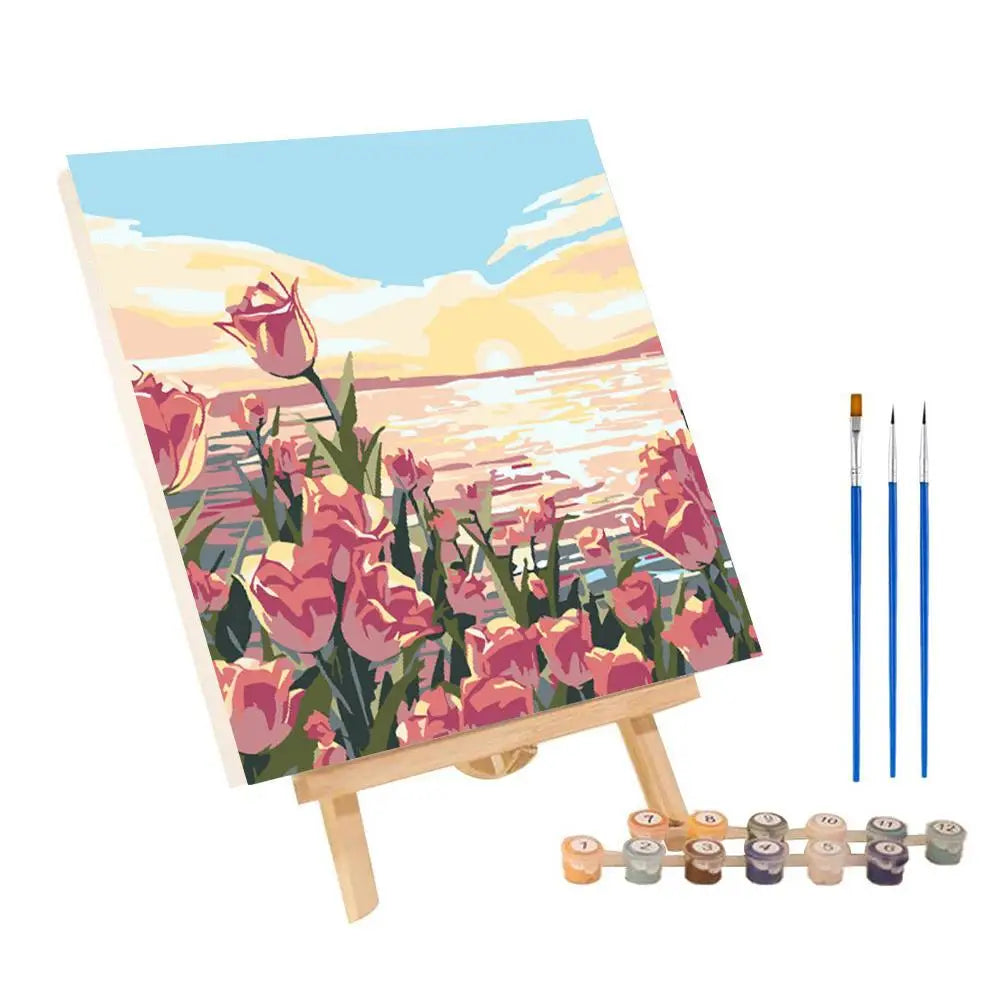 Painting by numbers kit - 13 canvas designs