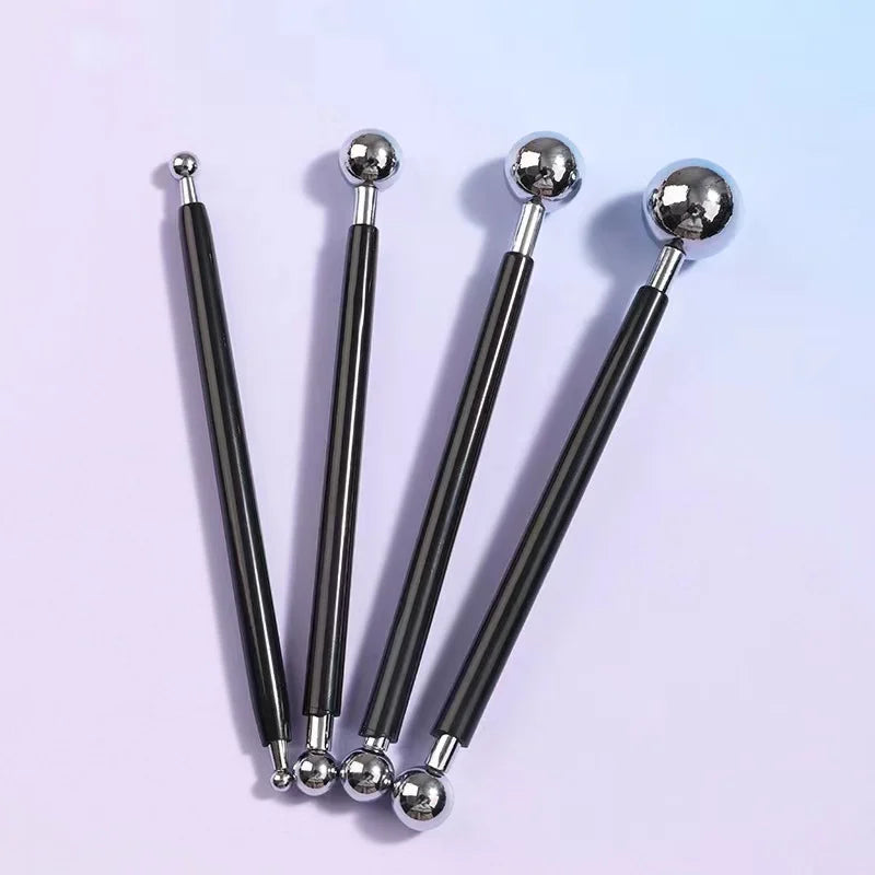 Double-ended metal ball sculpting tool set