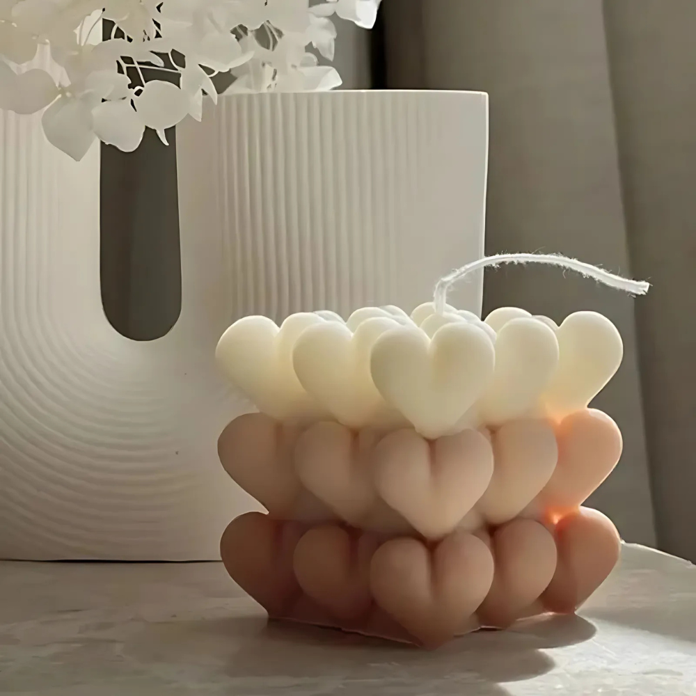 DIY love cube silicone candle mold