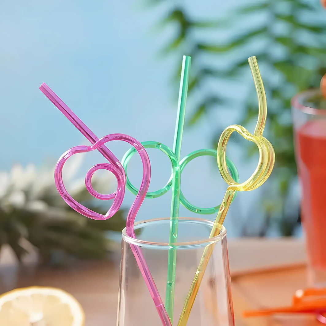 Crazy unique plastic drinking straws – 9 styles