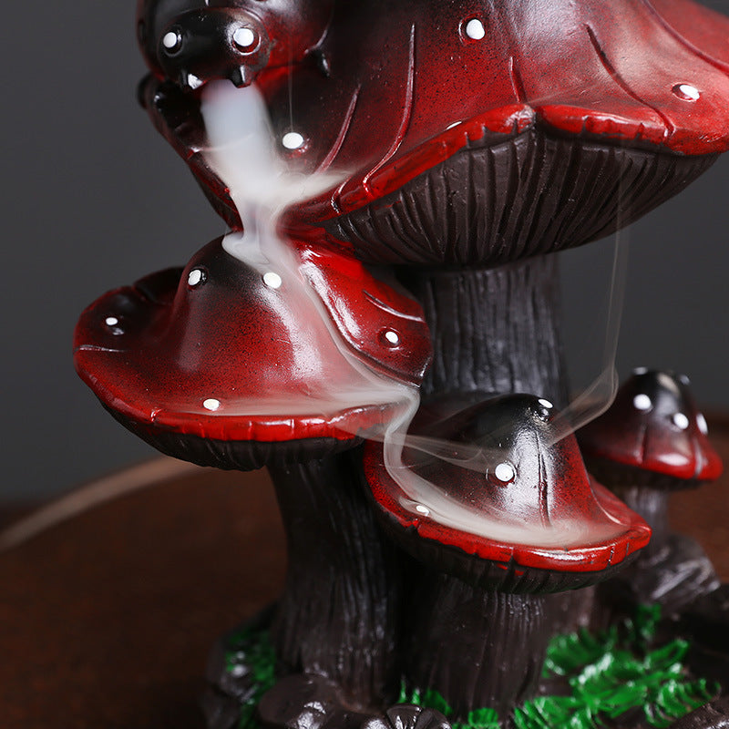 Mushroom-Shaped Waterfall ncense Burner Holder