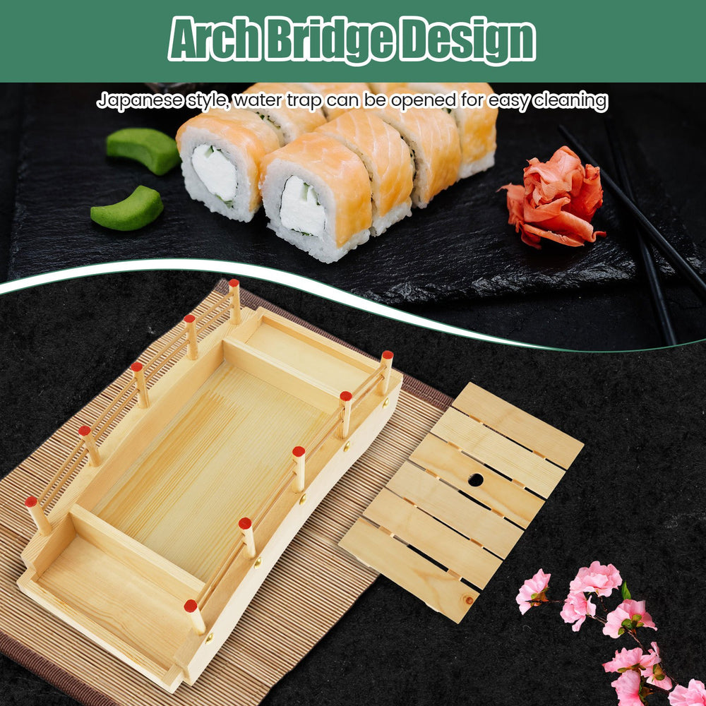 Handcrafted Wooden Sushi Bridge