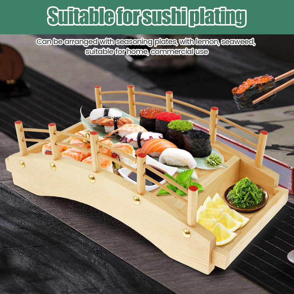 Handcrafted Wooden Sushi Bridge