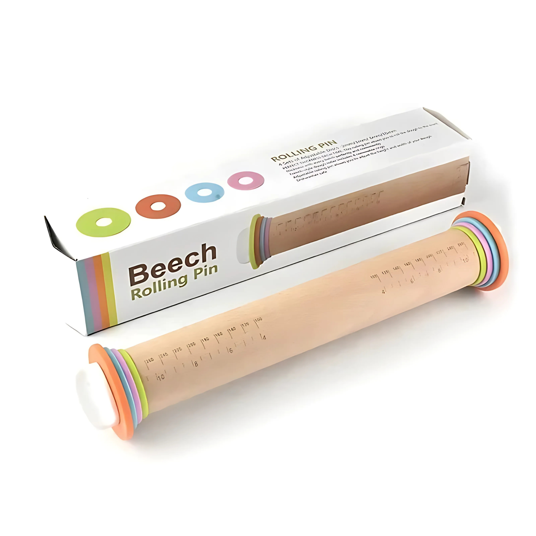Adjustable rolling pin – Metal or wood with thickness rings