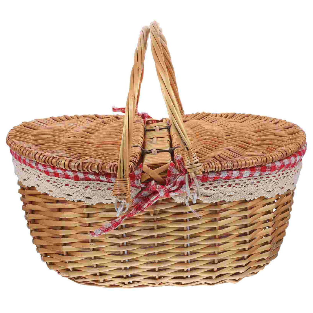Wicker picnic basket