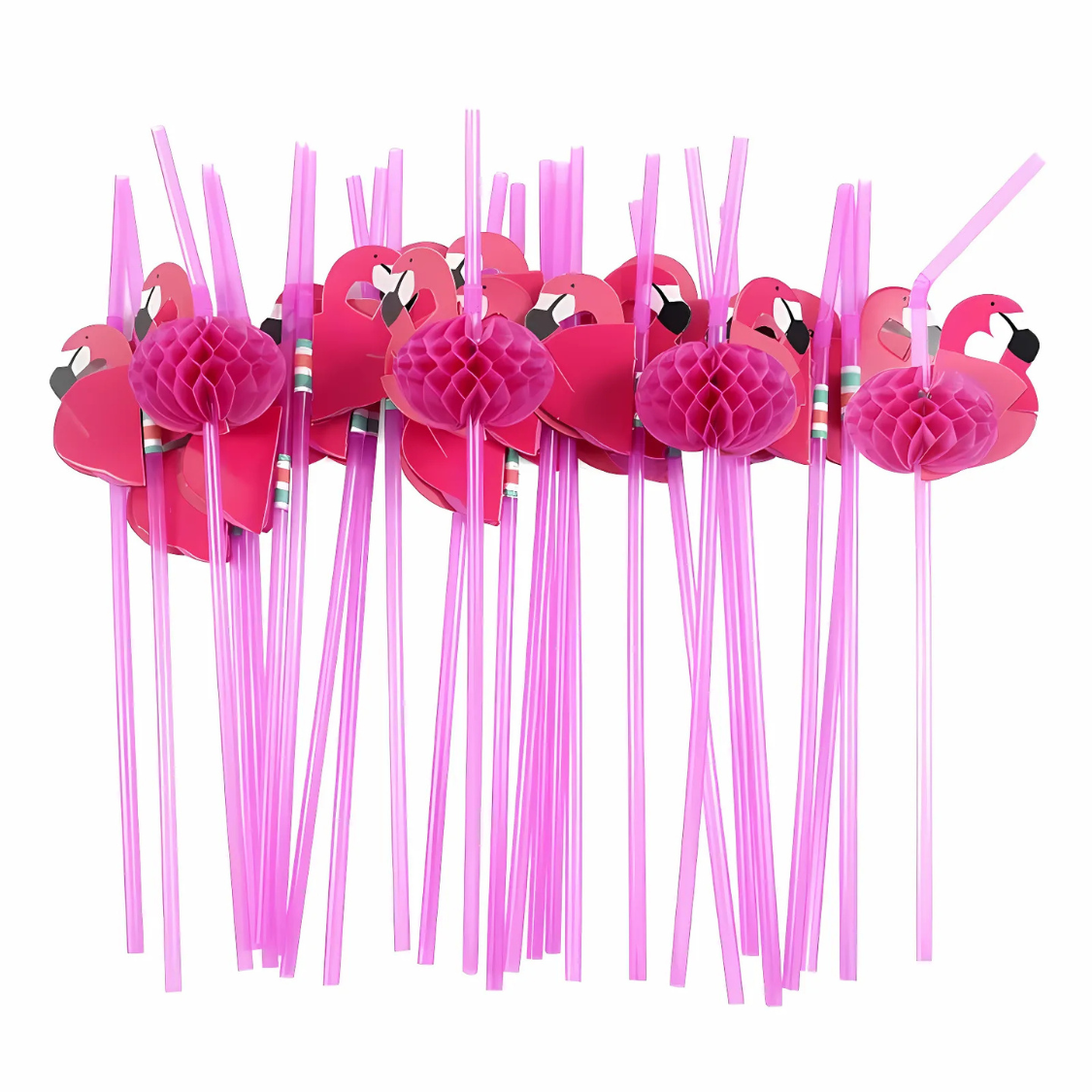Tropical party straws – 25 pcs