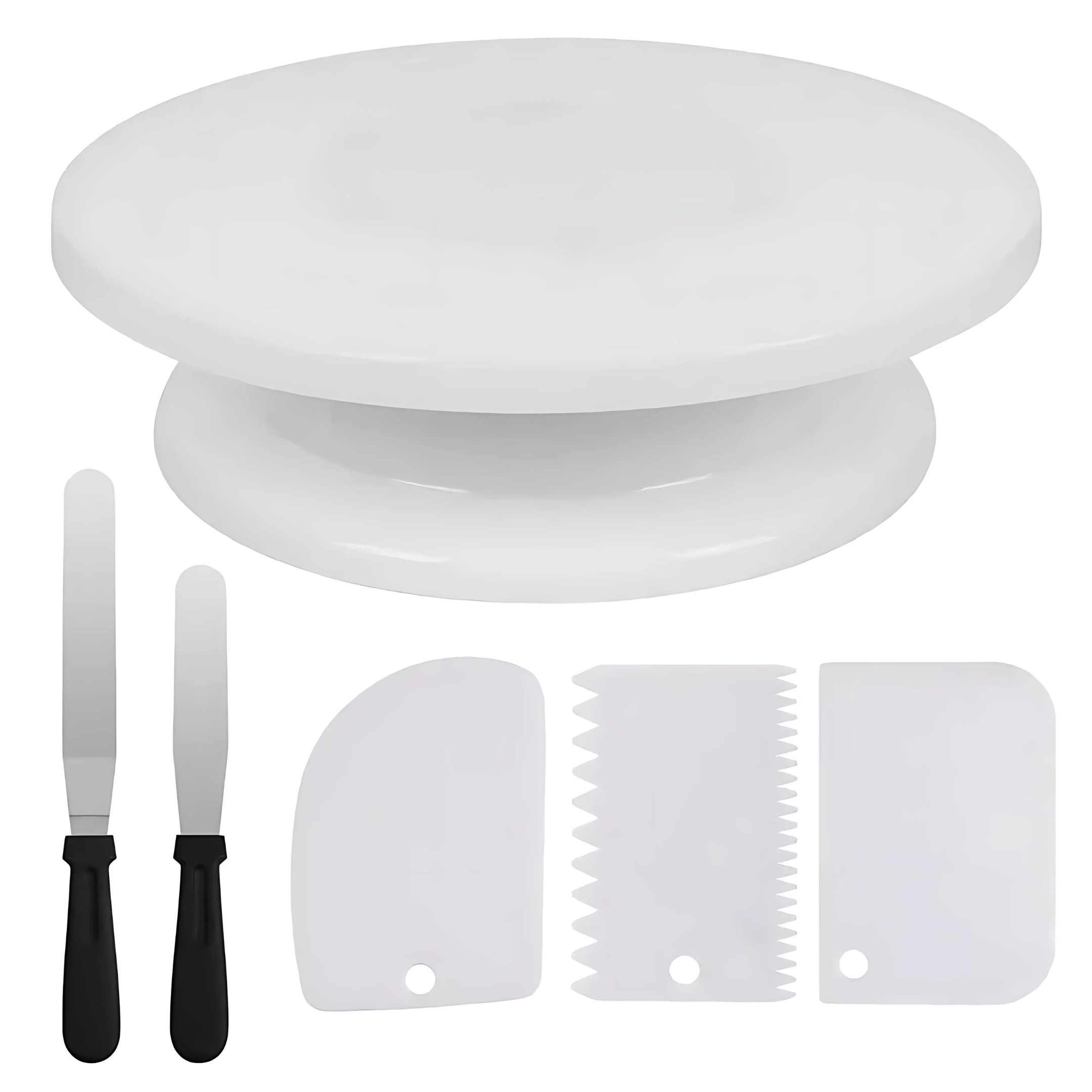 Cake Decorating Kit - Rotating turntable + 5 tools