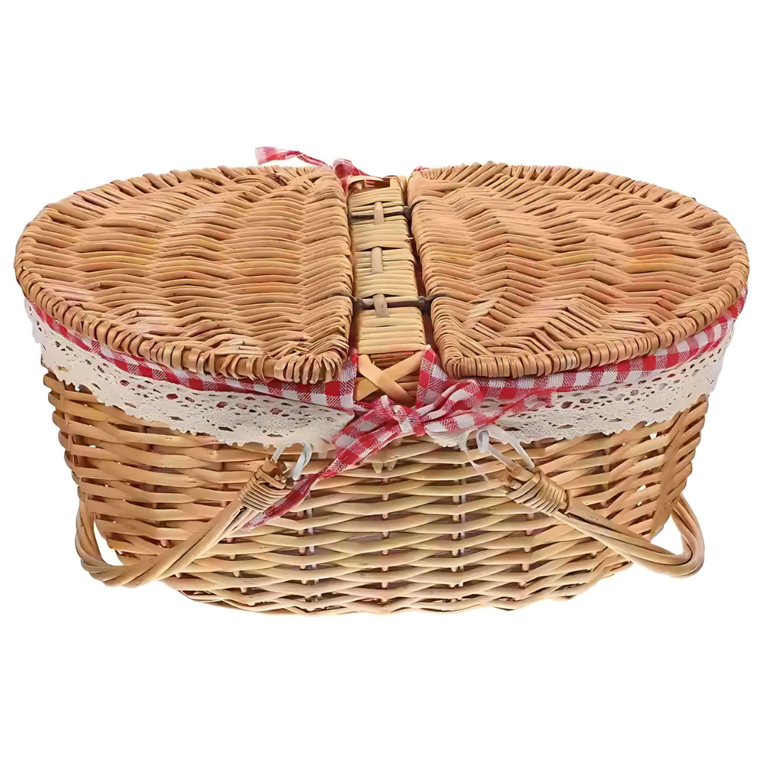 Wicker picnic basket