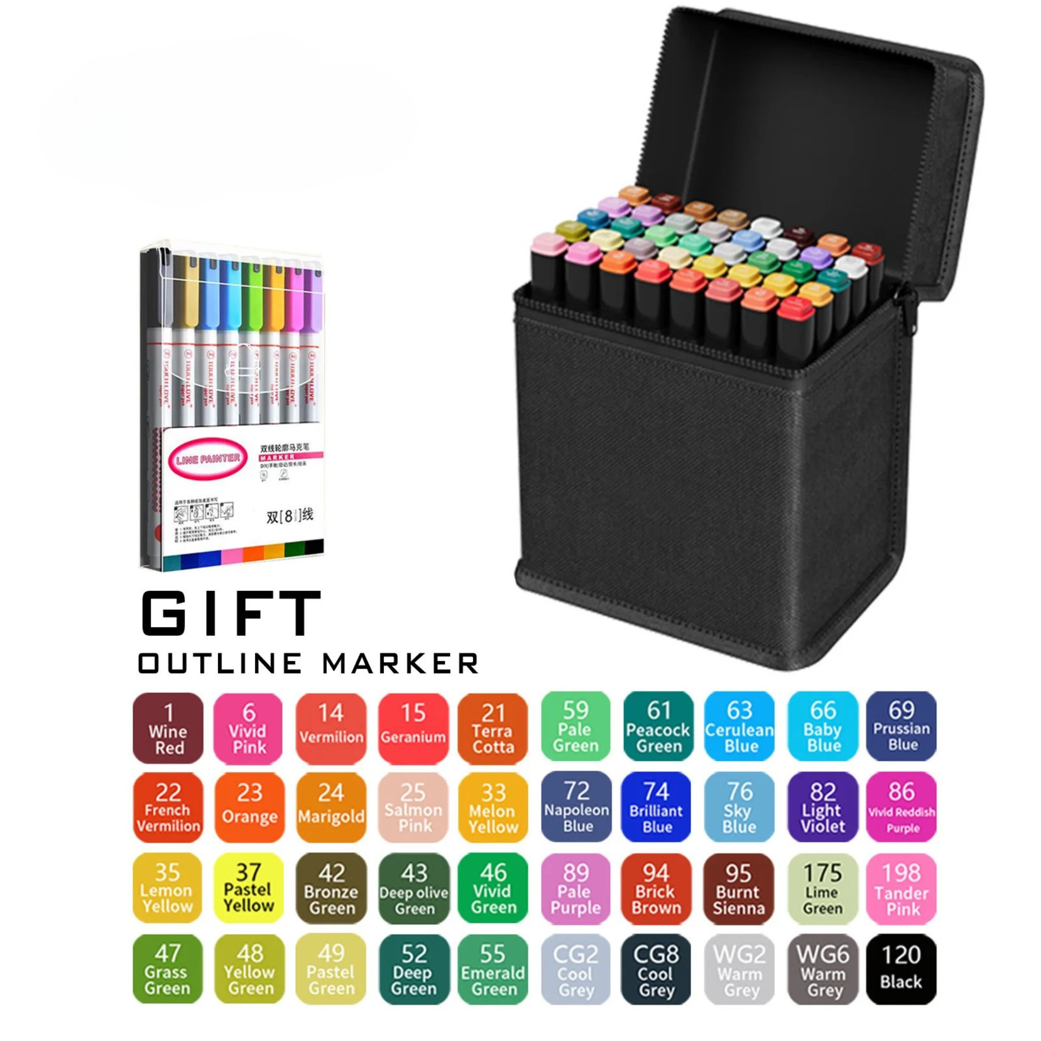 Art marker set - 12 to 60 colors