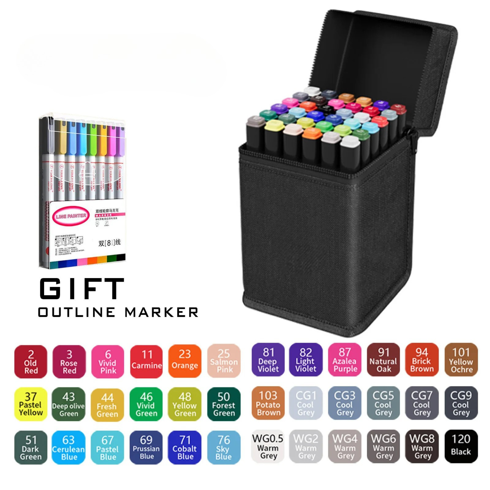 Art marker set - 12 to 60 colors