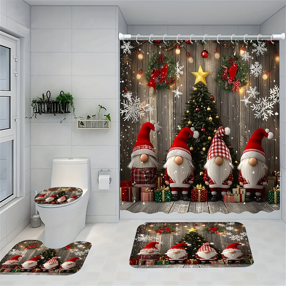 Christmas Print Bathroom Set