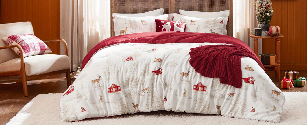 Bedsure 5pcs Christmas Comforter Set