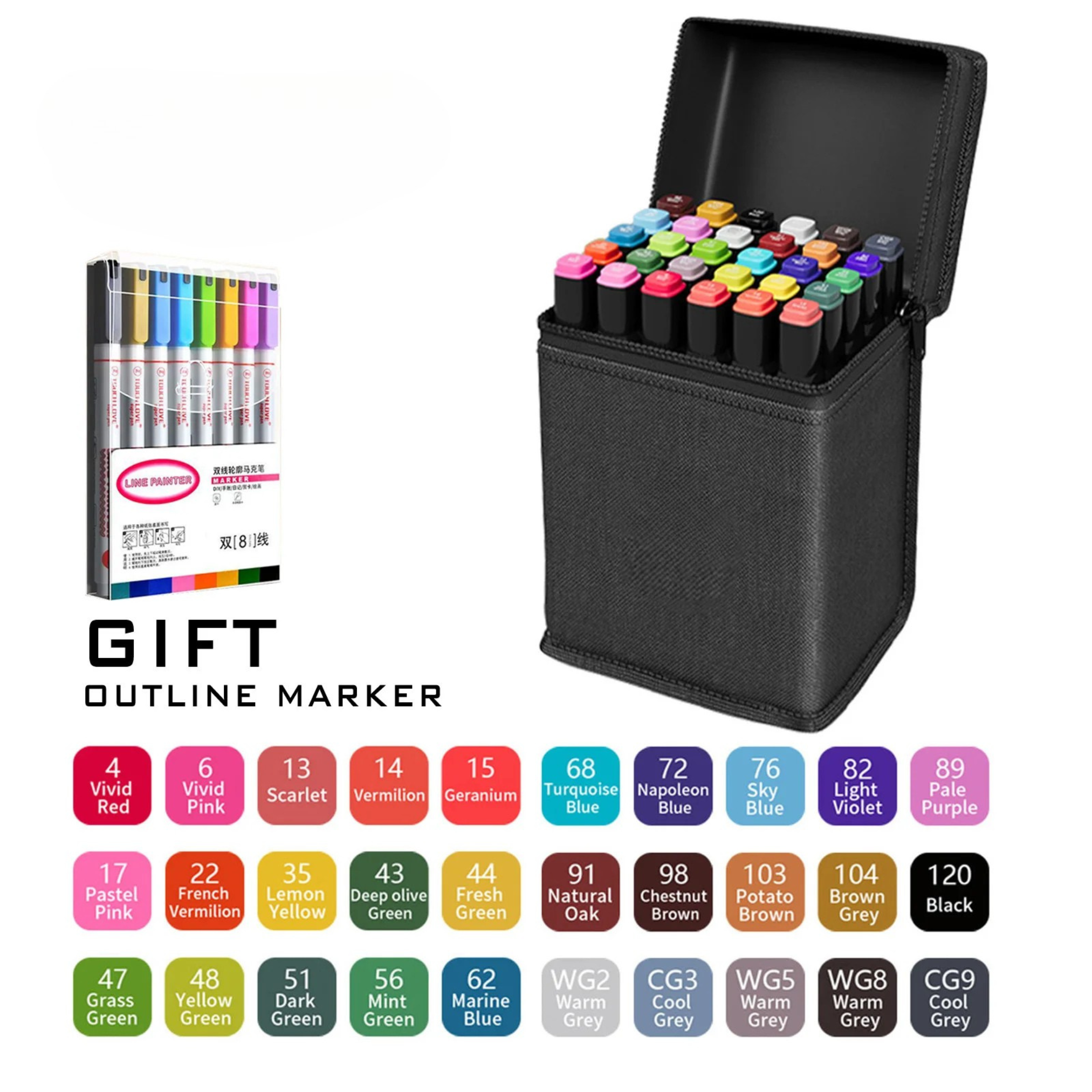 Art marker set - 12 to 60 colors