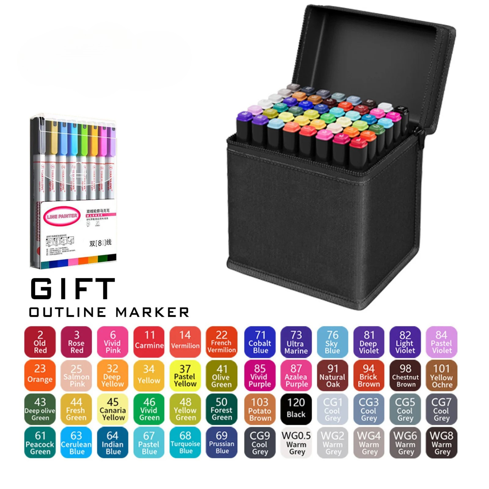 Art marker set - 12 to 60 colors