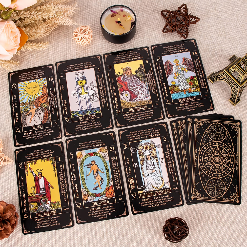 Beginner's Tarot Card Set with Guidebook & Storage Bag