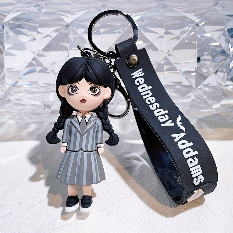 Wednesday Addams-Inspired Keychain