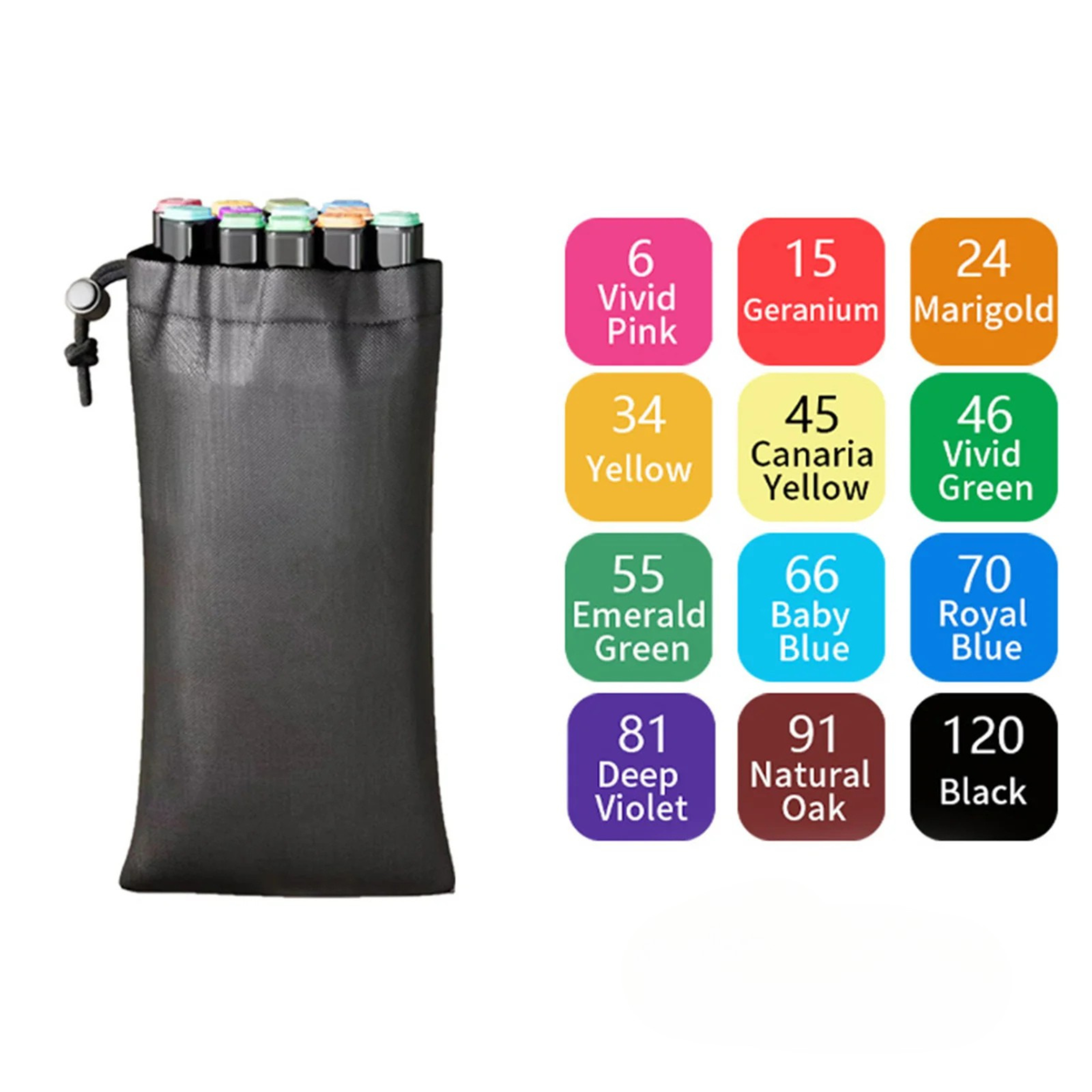 Art marker set - 12 to 60 colors
