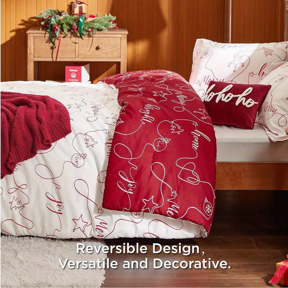 Bedsure 5pcs Christmas Comforter Set