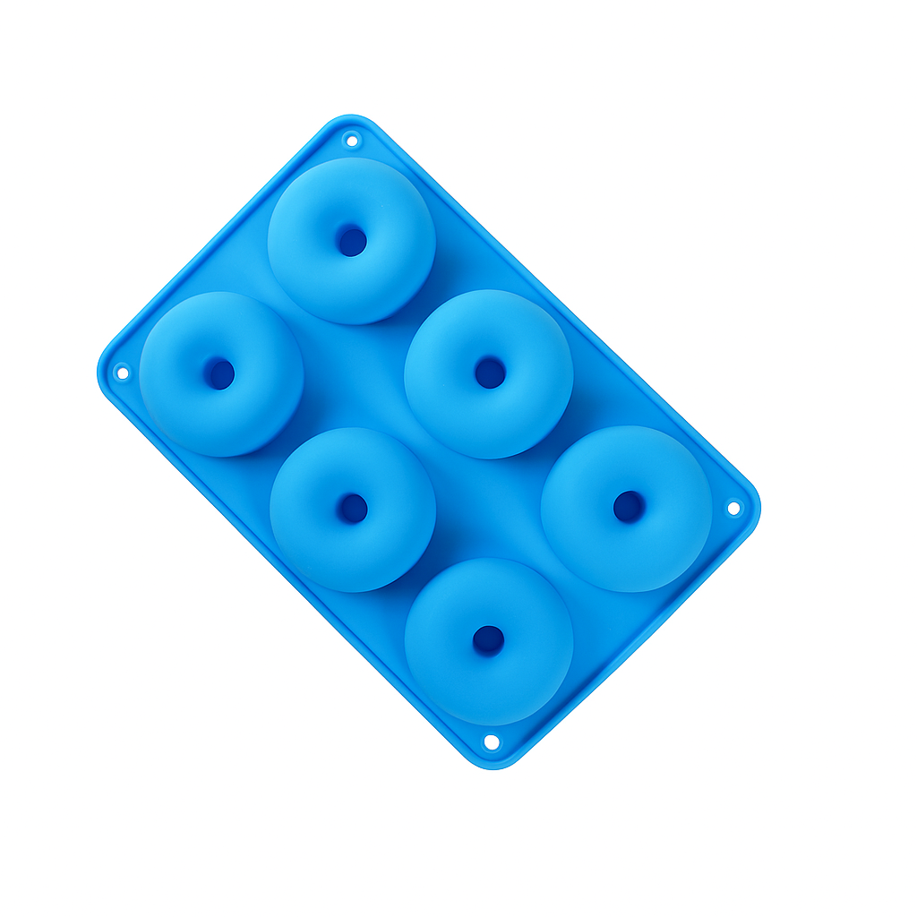 Silicone mini donut mold - 6 hole baking tray