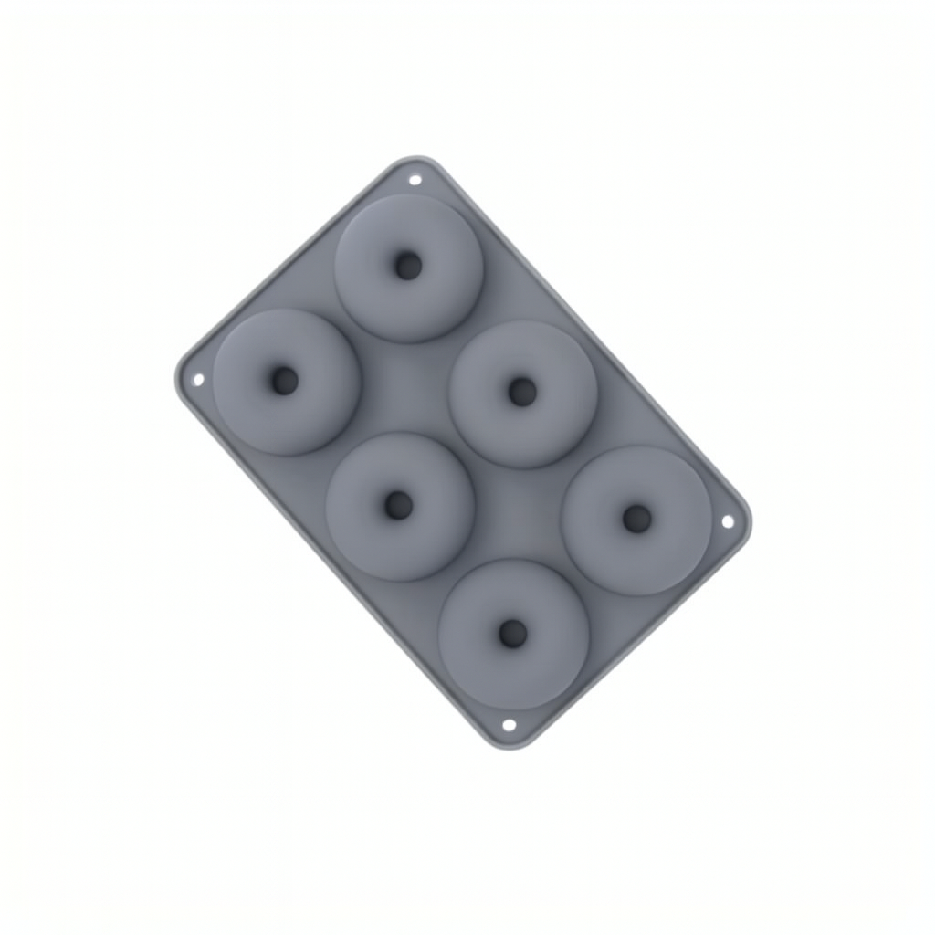 Silicone mini donut mold - 6 hole baking tray