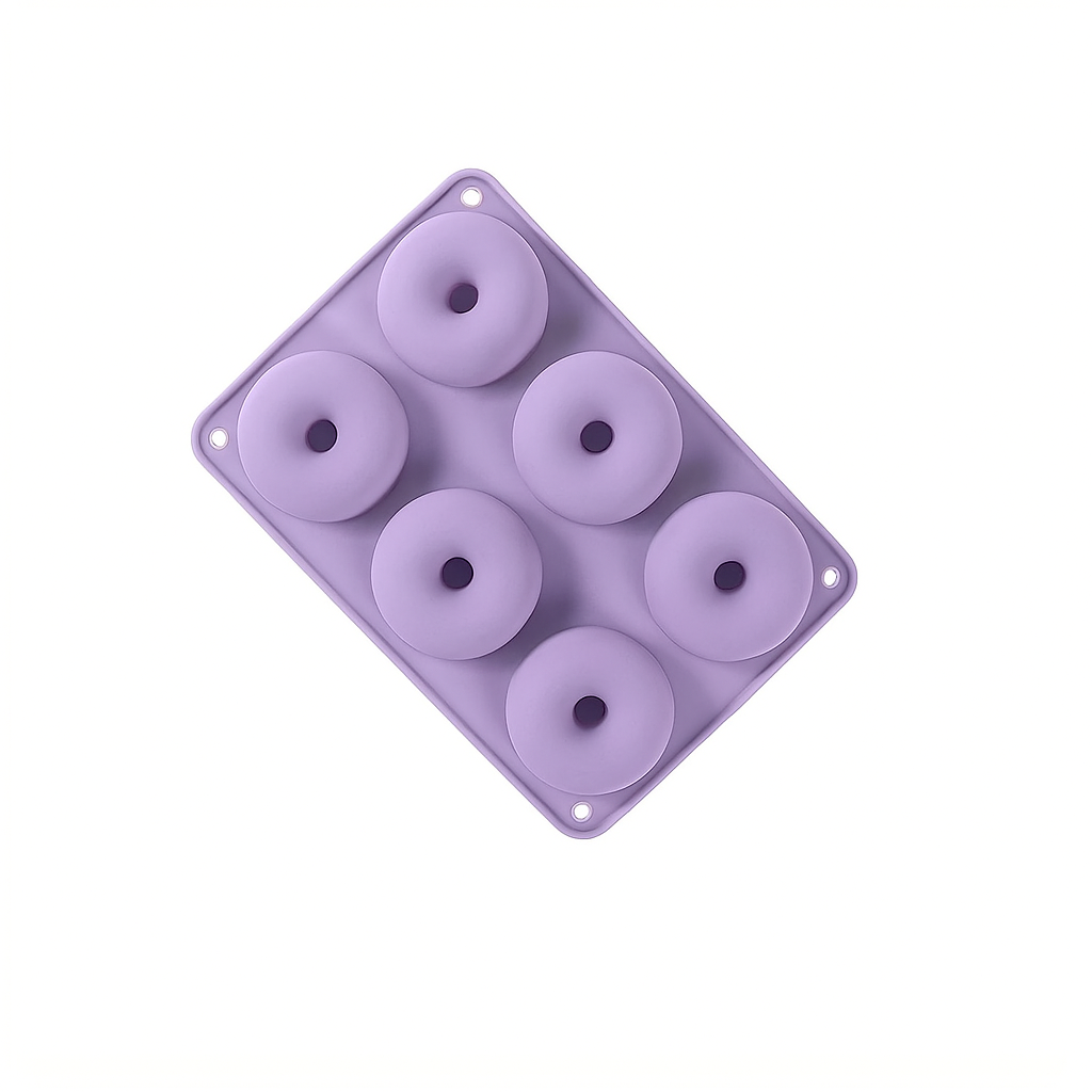 Silicone mini donut mold - 6 hole baking tray