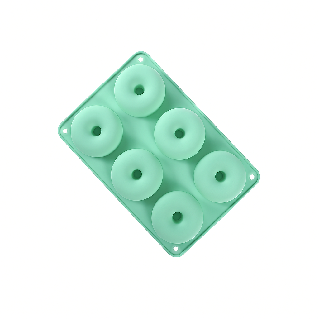 Silicone mini donut mold - 6 hole baking tray