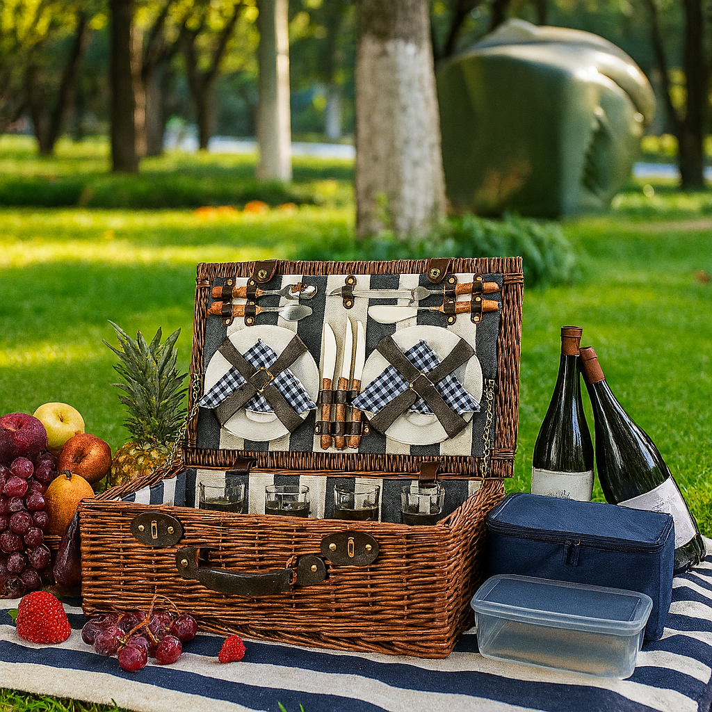 Extra large picnic basket - Set for 4