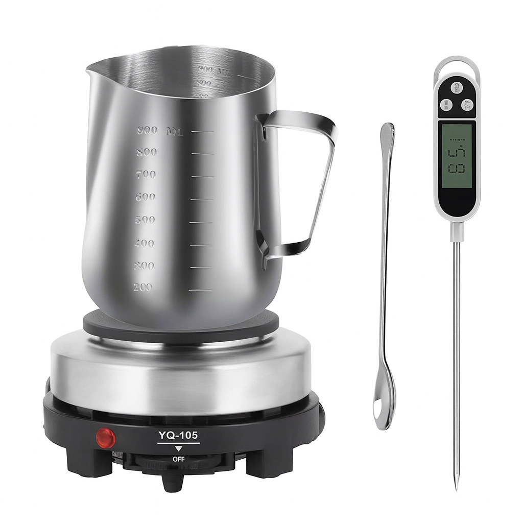 DIY candle making kit with hot plate – Complete set