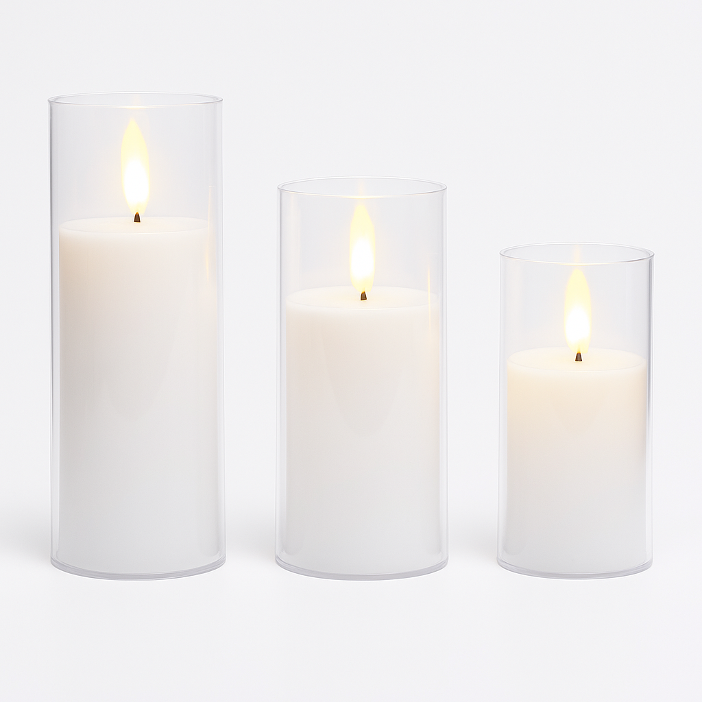 LED candle set – 3 Flameless lights